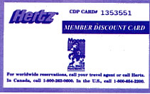 Hertz Discount Card